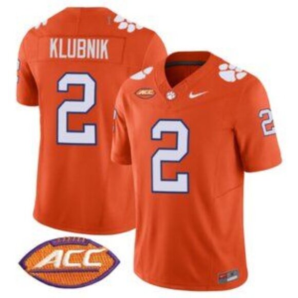 Mens Kids Youths Womens 2 Cade Klubnik Orange Stitched Jersey